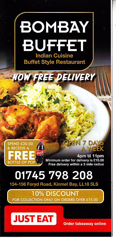 Bombay buffet Indian in Kinmel Bay LL18