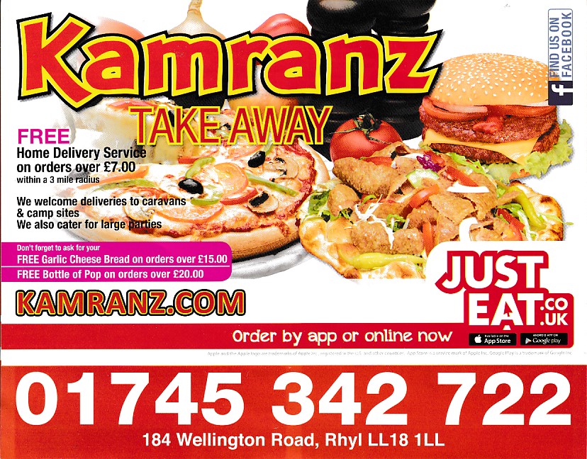 Menu of Karanz Rhyl, Pizza Kebabs