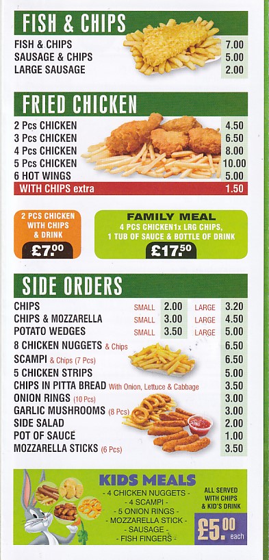 K and C kebabs pizza in Abergele ll22