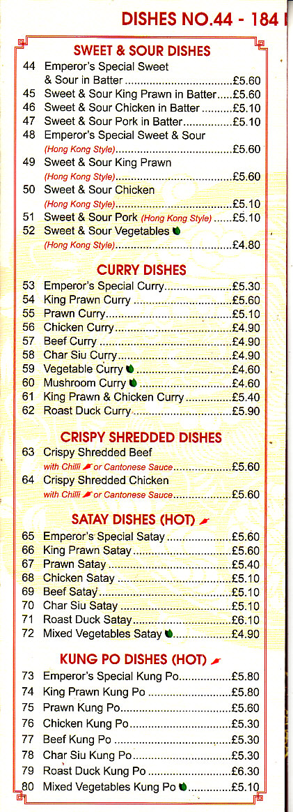 Emperor's Kitchen chinese in Rhos on Sea LL28