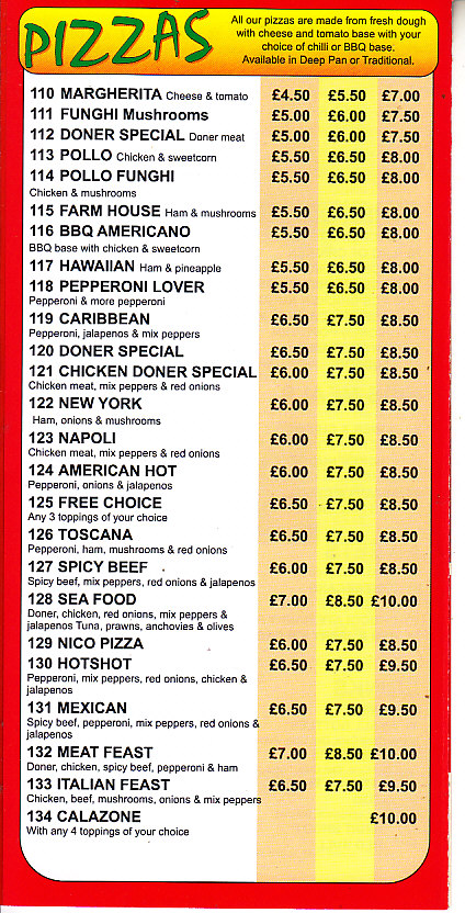 Zaks pizza takeawayy in Llandudno LL30