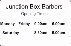 Pic of Opening times Junction Box Barbers